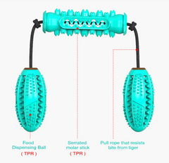 Durable Rubber Chew Bones that clean teeth while chewing