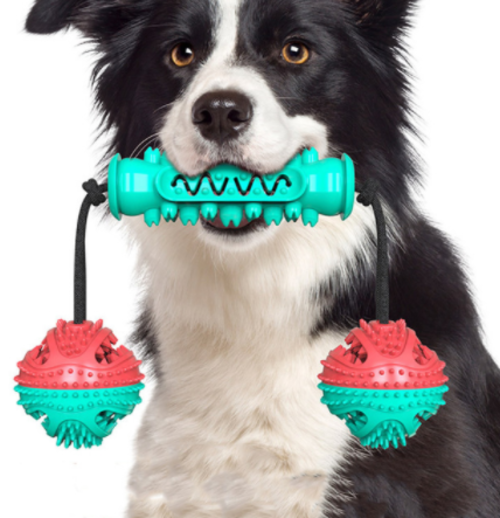 Durable Rubber Chew Bones that clean teeth while chewing