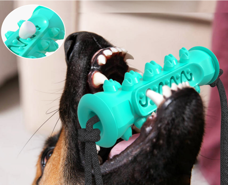 Durable Rubber Chew Bones that clean teeth while chewing