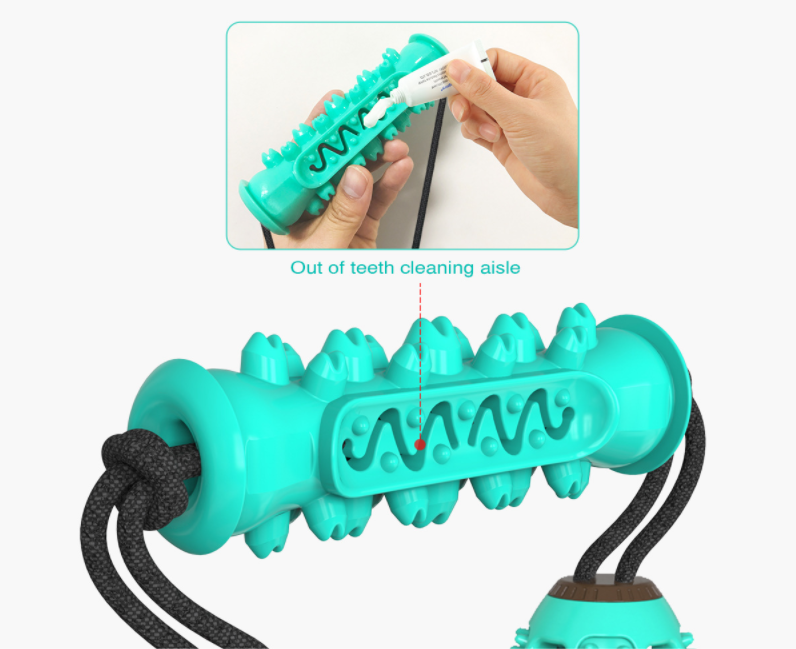 Durable Rubber Chew Bones that clean teeth while chewing
