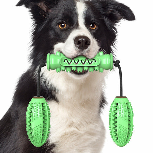Durable Rubber Chew Bones that clean teeth while chewing