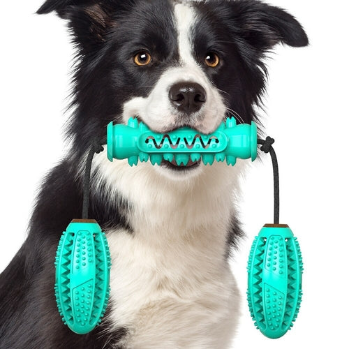 Durable Rubber Chew Bones that clean teeth while chewing